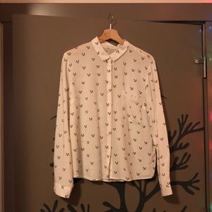 Bershka Button Down Shirt with Panda Print